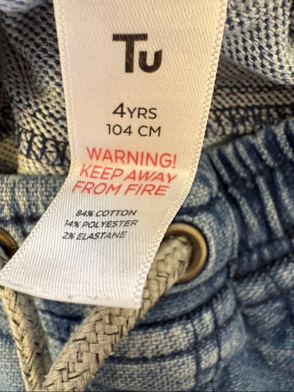 Kids Lightweight Denim Shorts - Blue - size 4 years